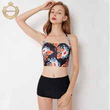 Load image into Gallery viewer, Bikini 2018 High Neck Tank Crop Top Bikini Crochet Bikinis Set Swimwear Swimsuit Female Beachwear 2018 Monokini Bathing Suit