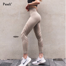 Load image into Gallery viewer, Peeli Sexy Push Up Yoga Pants High Waist Women Fitness Gym Pants Train Energy Seamless Leggings Sports Running Tights Plus Size
