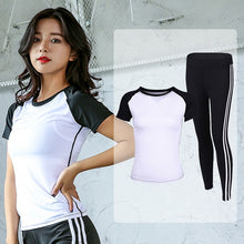 Load image into Gallery viewer, OLOEY Woman 2 Pieces Yoga Set Training Female Gym Workout Clothing Fitness Suit Shirt+Pants Breathable Yoga Leggings Sport Suit
