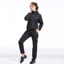 Load image into Gallery viewer, Jogging Sport Women Weight Loss Slim Fitness Running Sets Sauna Gym Training Tracksuit Hoodies+Pants 2 Pcs Sets Sweat Suit 4XL