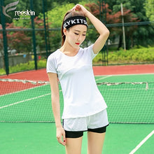 Load image into Gallery viewer, Zhangyunuo Tracksuit For Women Mesh Sport t shirt Women Yoga Sets Vest Pants Fitness Workout Clothing Gym Running Girls Shorts