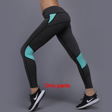 Load image into Gallery viewer, OLOEY Sexy Yoga Set sports wear for women gym TShirt + Pants Breathable Gym Workout Clothes Compressed Yoga Leggings Sport Suit