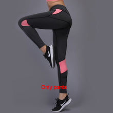 Load image into Gallery viewer, OLOEY Sexy Yoga Set sports wear for women gym TShirt + Pants Breathable Gym Workout Clothes Compressed Yoga Leggings Sport Suit
