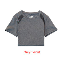 Load image into Gallery viewer, OLOEY Sexy Yoga Set sports wear for women gym TShirt + Pants Breathable Gym Workout Clothes Compressed Yoga Leggings Sport Suit