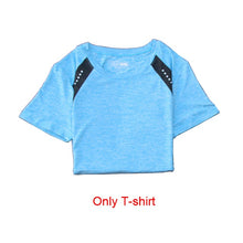 Load image into Gallery viewer, OLOEY Women Tennis Clothes Yoga Set Badminton Clothing Fitness Running Shirt+Pants Quick Dry Gym Workout Jogging Sport Suit