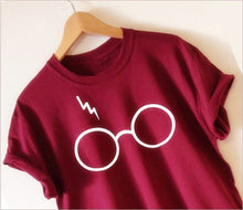 Load image into Gallery viewer, 2018 Harajuku Lightning Glasses T-shirt Plus Size Shirt Tee High Quality SCREEN PRINT Super Soft unisex Cute Couple Tshirts