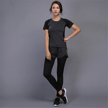 Load image into Gallery viewer, OLOEY Women's sportswear Yoga Set Fitness Gym Clothes Running Tennis Shirt+Pants Yoga Leggings Jogging Workout Sport Suit