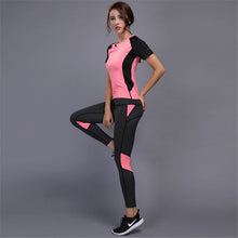 Load image into Gallery viewer, OLOEY Women's sportswear Yoga Set Fitness Gym Clothes Running Tennis Shirt+Pants Yoga Leggings Jogging Workout Sport Suit