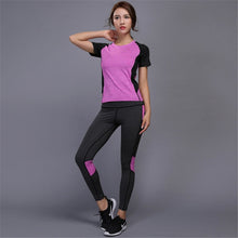 Load image into Gallery viewer, OLOEY Women's sportswear Yoga Set Fitness Gym Clothes Running Tennis Shirt+Pants Yoga Leggings Jogging Workout Sport Suit