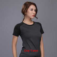 Load image into Gallery viewer, OLOEY Women's sportswear Yoga Sets Jogging Clothes Gym Workout Fitness Training Yoga Sports T-Shirts+Pants Running Clothing Suit