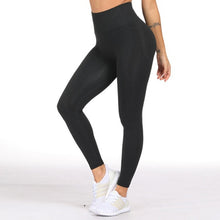 Load image into Gallery viewer, Women Blue Seamless Leggings Tummy Control Yoga Leggings High Waist Booty Leggings Sport Fitness Gym Leggings Athletic Tights