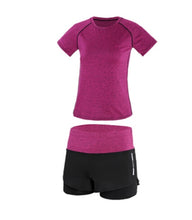 Load image into Gallery viewer, High waist pants+shorts+bra+t shirt+coats women yoga 5 piece set outdoor sports quick dry tracksuits fitness gym clothing 4XL