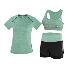 Load image into Gallery viewer, High waist pants+shorts+bra+t shirt+coats women yoga 5 piece set outdoor sports quick dry tracksuits fitness gym clothing 4XL