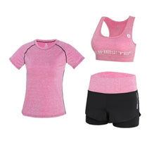 Load image into Gallery viewer, High waist pants+shorts+bra+t shirt+coats women yoga 5 piece set outdoor sports quick dry tracksuits fitness gym clothing 4XL