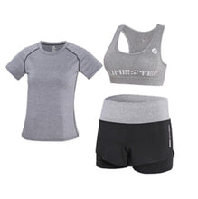Load image into Gallery viewer, High waist pants+shorts+bra+t shirt+coats women yoga 5 piece set outdoor sports quick dry tracksuits fitness gym clothing 4XL