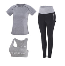 Load image into Gallery viewer, High waist pants+shorts+bra+t shirt+coats women yoga 5 piece set outdoor sports quick dry tracksuits fitness gym clothing 4XL