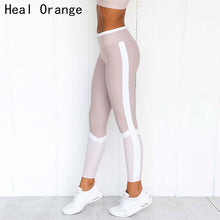Load image into Gallery viewer, Heal Orange Print Stitching Leggins Sport Women Fitness Leggings Yoga Gym Pants Women Breathable Sports Wear For Women Gym