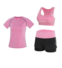 Load image into Gallery viewer, High waist pants+hooded coat+t shirt+bra+pants women yoga 5 pieces set outdoor running quick dry fitness gym clothing sports set