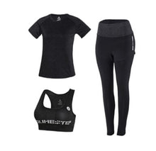 Load image into Gallery viewer, High waist pants+hooded coat+t shirt+bra+pants women yoga 5 pieces set outdoor running quick dry fitness gym clothing sports set