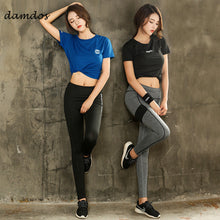 Load image into Gallery viewer, 2019 3Pcs Women Yoga Sets Fitness Gym Clothes Yoga Pant Leggings Running Training Exercise T-shirt Women Bra Sport Suits