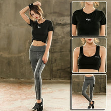 Load image into Gallery viewer, 2019 3Pcs Women Yoga Sets Fitness Gym Clothes Yoga Pant Leggings Running Training Exercise T-shirt Women Bra Sport Suits