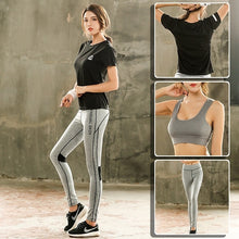 Load image into Gallery viewer, 2019 3Pcs Women Yoga Sets Fitness Gym Clothes Yoga Pant Leggings Running Training Exercise T-shirt Women Bra Sport Suits