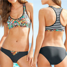 Load image into Gallery viewer, Women's Swimming Suit Sexy Bikini Swimsuit Women Printing Bandage Bikini Set Push-Up Brazilian Swimwear Beachwear Swimsuit