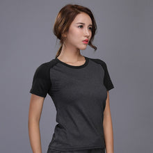 Load image into Gallery viewer, 2 Pieces Sexy Yoga Set Women Fitness Running TShirt + Pants Breathable Gym Workout Clothes Compressed Yoga Leggings Sport Suit