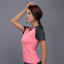 Load image into Gallery viewer, 2 Pieces Sexy Yoga Set Women Fitness Running TShirt + Pants Breathable Gym Workout Clothes Compressed Yoga Leggings Sport Suit