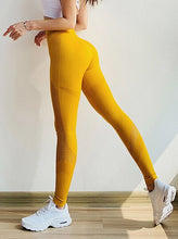 Load image into Gallery viewer, Women Seamless Leggings Push Up Yoga Pants Tummy Control Sport Trousers Workout Running Pant High Waist Stretch Gym Legging pink