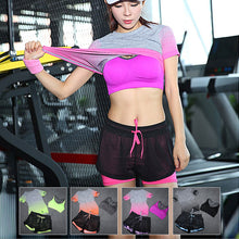 Load image into Gallery viewer, ALBREDA 2018 New Women Yoga Sport Suit Bra Set 3 Piece Female Short-sleeved Summer Sportswear Running Fitness Training Clothing