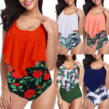 Load image into Gallery viewer, Women's Swimming Suit 2019 Sexy Bikini Swimsuit Women Two Piece Plus Size Sexy Backless Halter Dot Printed Swimwear  Set