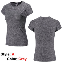 Load image into Gallery viewer, Yoga Mesh Shirts Quick dry Fitness Sports Gym Clothes Female Running Short Sleeve Sexy Hollow Back Female Sport T Shirt Running