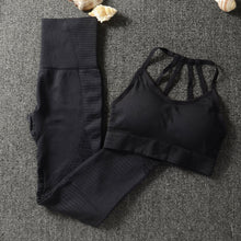 Load image into Gallery viewer, Gym 2 Piece Set Workout Clothes for Women Sports Bra and Leggings Set Sports Wear for Women Gym Clothing Athletic Yoga Set