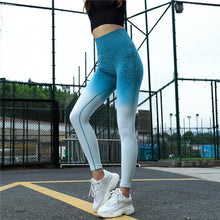 Load image into Gallery viewer, Shark Energy Seamless Leggings High Waist Yoga Pants Workout Gym Leggings Scrunch Butt legging Gradient Sport Yoga Leggings