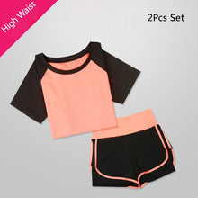 Load image into Gallery viewer, OLOEY Women 5 Piece Yoga Set for Running T-Shirt Fitness Bra Sports Wear Gym Clothing Women Workout Set Sports Suit