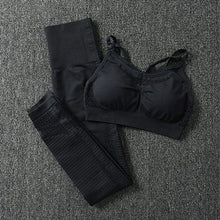 Load image into Gallery viewer, Gym Yoga Set Women Gym Sets 2 Piece Gym Hollow Out Workout Clothes for Women Sportswear Fitness Clothing Sports Active Wear