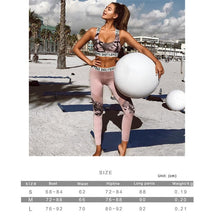 Load image into Gallery viewer, Camouflage Mesh Fitness Sport Suits Women's Yoga Clothing Set Sexy Workout Sportswear Female Tracksuits Athletic Running Clothes