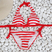 Load image into Gallery viewer, Women's Swimming Suit Sexy Bikini Swimsuit Women Bikini Set Striped Swimsuit Swimwear Beachwear Bathing Suit