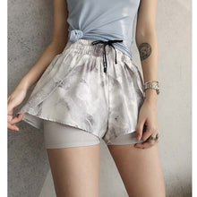Load image into Gallery viewer, Women Flower Sports shorts  quick-dry 2 In 1 Gym Yoga Shorts  Running SportWear  Fitness Workout Short Ladies Athletic clothes