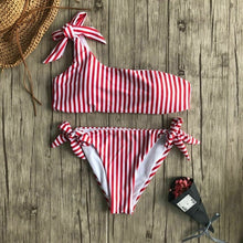 Load image into Gallery viewer, 2019 New 2pcs Women Summer Swimwear Swimsuit Bikini Set Push-up Padded Stripe Beachwear Swimsuit Bathing Suit