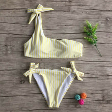 Load image into Gallery viewer, 2019 New 2pcs Women Summer Swimwear Swimsuit Bikini Set Push-up Padded Stripe Beachwear Swimsuit Bathing Suit