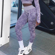 Load image into Gallery viewer, New Green Camo Seamless Leggings Sport Women Fitness Gym Leggings High Waisted Energy Yoga Pants Flex Vital Athletic Legging