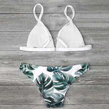 Load image into Gallery viewer, Women's Swimming Suit Sexy Bikini Swimsuit Women Swimwear Bikini Set Print Leaves Push-Up Padded Bathing Swimsuit Beachwear