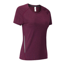 Load image into Gallery viewer, T Shirt Running Woman Quick Dry Fitness Slim Short Sleeves Breathable Gym Nylon Sportswear Yoga Shirts Compression Female 2019
