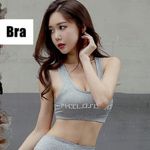 Load image into Gallery viewer, 3 pice Set Women's Yoga Suit Fitness Clothing Sportswear Grey Shirt Bra Pant Workout Sports Clothes Athletic Running Yoga Sets