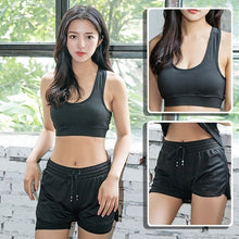 Load image into Gallery viewer, 2019 3Piece Women's Yoga Sets Sport Women Fitness Gym Yoga Bra Top TShirt Sportswear Trainning Short Tracksuit Running Suit