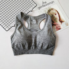 Load image into Gallery viewer, 2019 New Ombre Seamless Sports Bra For Fitness Yoga Racerback Sport Bra Top With Removable Pad Push Up Gym Bra Active Wear