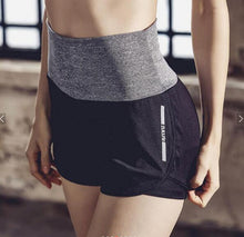 Load image into Gallery viewer, Womens Fitness Yoga High waist shorts Fake Two pcs Sport Running Slim sportswear short