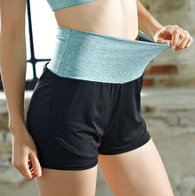 Load image into Gallery viewer, Womens Fitness Yoga High waist shorts Fake Two pcs Sport Running Slim sportswear short
